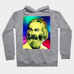 Walt Whitman Colourful Portrait | Walt Whitman Artwork 6 Hoodie